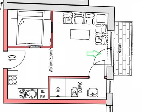 Foto - Schön geschnittene 1,5 Zimmerwohnung in Dietenheim