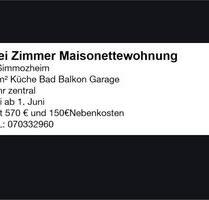 Zwei Zimmer Wohnung Simmozheim Maisonette zu vermieten - Bad Liebenzell