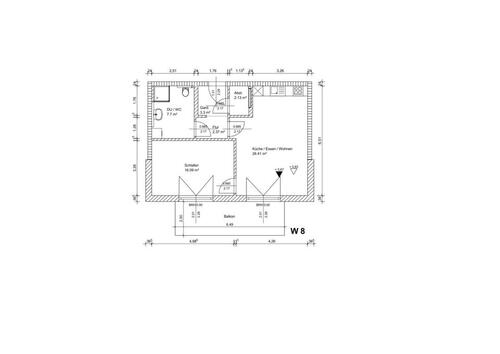 Foto - 2-Zimmer-Neubauwohnung barrierefrei Balkon