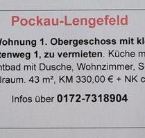 Wohnung in Lengefeld 43qm - 445,00&nbsp;EUR Kaltmiete, ca.&nbsp; 43,00&nbsp;m&sup2; in Pockau-Lengefeld (PLZ: 09509) Nennigmühle