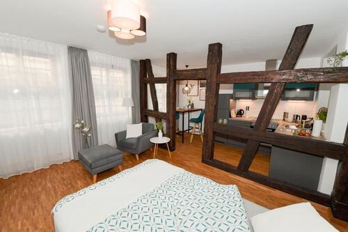 Foto - Exkl. 1,5-Zi-Apartment möbliert Kulturdenkmal, KA-Durlach
