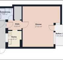 Nachmieter 1,5 Zimmer Wohnung - 650,00 EUR Kaltmiete, in Altenholz (PLZ: 24161)
