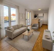 Zentral gelegene 2-Zimmer-Penthouse-Wohnung mit neuer Luxus-Bulthaup-Küche und großer Dachterrasse - Straubing