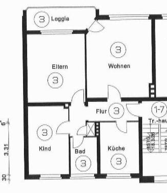 Foto - 3 Zimmer Etagenwohnung in Minden
