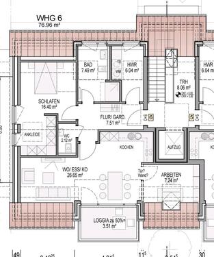 Foto - 3 Zimmer Neubau-Dachgeschosswohnung