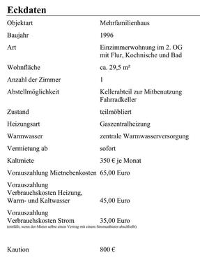 Foto - 1 Zimmer Etagenwohnung in Bamberg