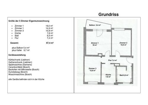 Foto - 3 Zimmer Hochparterre zum Kaufen in Nürnberg