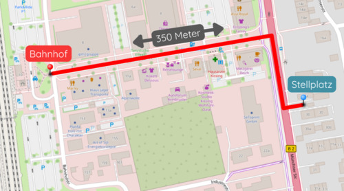 Foto - Kissing: Stellplatz in Bahnhofsnähe (350 Meter)