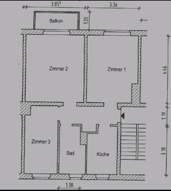 Foto - Gemütliche 3-Raum-Wohnung mit Balkon in Halle (Südstadt)