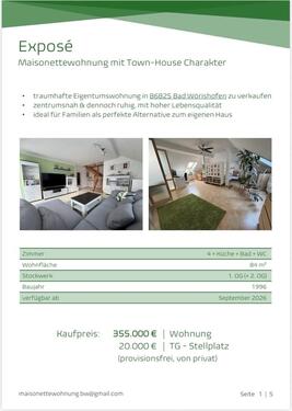 Foto - 4 Zimmer Maisonettenwohnung zum Kaufen in Bad Wörishofen