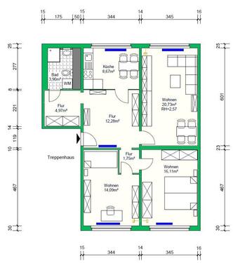Foto - Etagenwohnung in Schwerin zur Miete