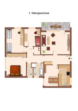 Foto - 4,5 ZKB+Balkon Nienberge Häger - 900,00&nbsp;EUR Kaltmiete, ca.&nbsp; 115,00&nbsp;m&sup2;