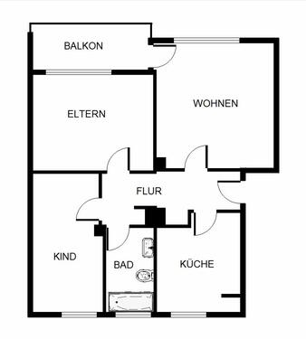 Foto - 3-Zimmer-Wohnung mit Balkon in Gelsenkirchen Hassel