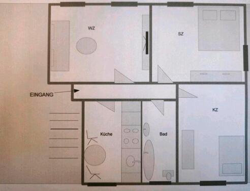 Foto - 3 Raum Wohnung in Dobitschen - 320,00&nbsp;EUR Kaltmiete, ca.&nbsp; 65,00&nbsp;m&sup2;