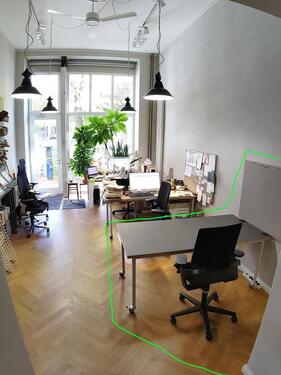 Foto - Fester Arbeitsplatz, Schreibtisch, Co-Working in kreat. Bürogem.