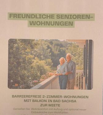 Foto - 2 Raum Wohnung für Senioren in Bad Sachsa mit Aufzug und Balkon