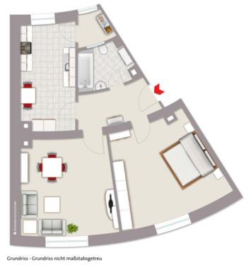 Foto - 2 Zimmer Hochparterre zur Miete in Pforzheim