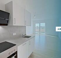 NEUBAU: Lichtdurchflutete 2-Zimmer-Wohnung mit großem Balkon und EINBAUKÜCHE - Leipzig Mitte