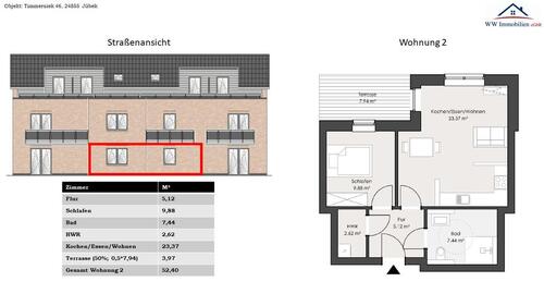 Foto - Etagenwohnung mit 20,00 m&sup2; in Jübek zur Miete