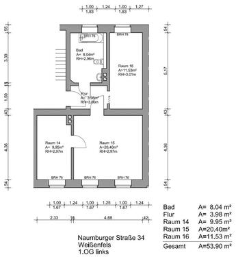 Foto - 2 Zimmer Etagenwohnung zur Miete in Weißenfels