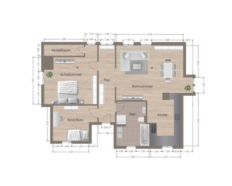 Foto - Erstbezug! Möblierte 3-Zi.-DG-Wohnung mit Garage – provisionsfrei
