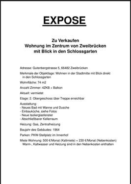 Foto - Verkaufe Wohnung in der Stadtmitte von Zweibrücken