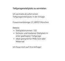 Tiefgaragenstellplatz München Milbertshofen Am Hart