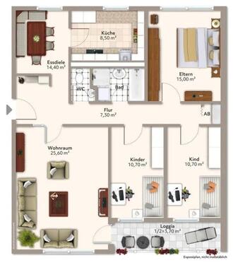 Foto - Etagenwohnung in Stuttgart zur Miete