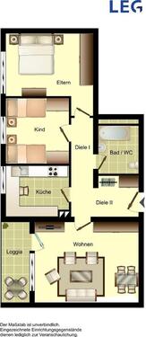 Foto - 3 Zimmer Etagenwohnung zur Miete in Hilden