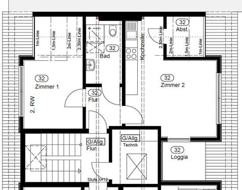 Foto - 1 Zimmer Dachgeschoßwohnung zur Miete in Münster