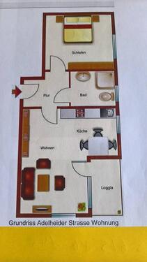 Foto - Mietwohnung - 400,00 EUR Kaltmiete, ca.  50,00 m²