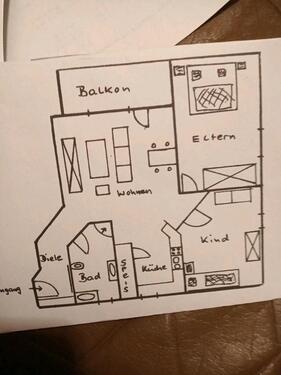 Foto - Wohnung 86 qm - 850,00 EUR Kaltmiete, ca.  86,00 m²