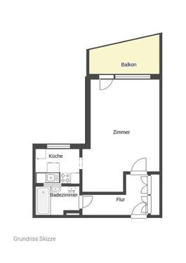 Foto - Bezugsfreie sanierte 1-Zimmer-Wohnung mit Balkon in Berlin-Rein.