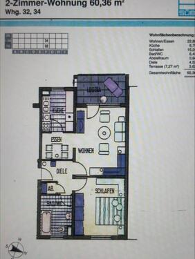 Foto - Wohung zu vermieten - 650,00&nbsp;EUR Kaltmiete, ca.&nbsp; 60,00&nbsp;m&sup2;