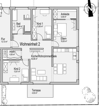 Foto - 4 Zimmer Etagenwohnung in Hepberg