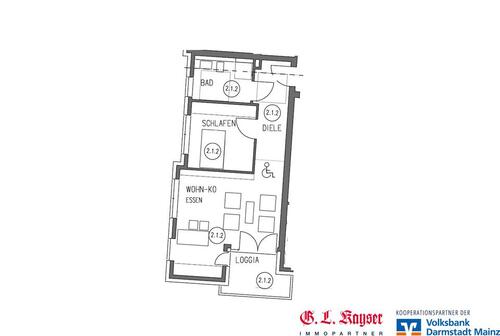 Foto - Dachgeschoßwohnung in Mainz zur Miete