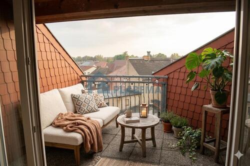 Foto - Dachgeschoss mit Balkon - 723,00&nbsp;EUR Kaltmiete, ca.&nbsp; 65,00&nbsp;m&sup2;