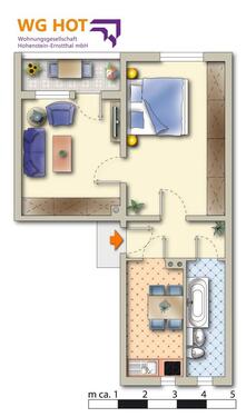 Foto - 2 Zimmer Etagenwohnung in Hohenstein-Ernstthal