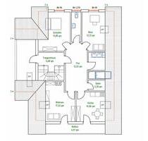 Helle Dachgeschosswohnung mit großem Wohnbereich und Balkon - Iphofen