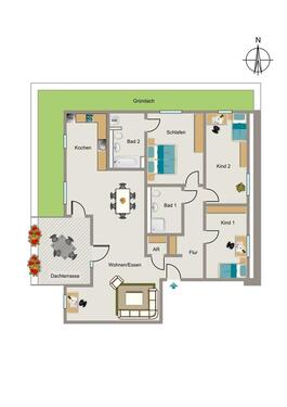 Foto - 4 Zimmer Etagenwohnung zur Miete in Sankt Augustin