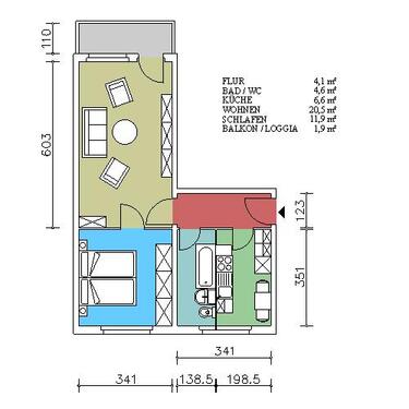 Foto - 2 Zimmer Etagenwohnung in Freital