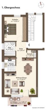 Foto - 2-Zimmer-Wohnung in Bruckmühl mit Südbalkon, EBK, Hobbyraum & TG