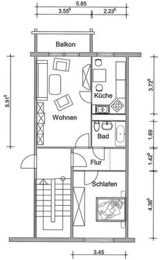 Foto - 2 Zimmer Etagenwohnung in Borna