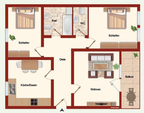 Foto - 3 Zimmer Etagenwohnung zur Miete in Lauterbach