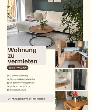 Foto - EG Wohnung 2 Zimmer, ca.55 qm, zentral Terrasse , kleiner Garten