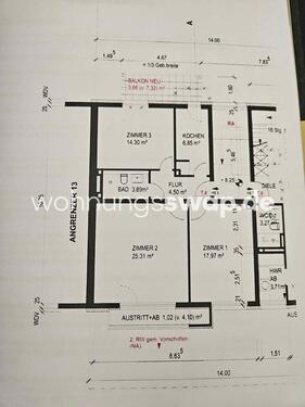 Foto - Wohnungsswap - 3 Zimmer, 78 m² - Graditzer Straße, Nippes, Köln