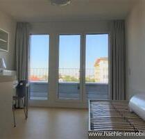 Blick über Dresden - mit Terrasse - möbliertes Studentenapartment - für Studenten, Doktoranden, wiss. MA - Anmietung zum 01.05.26