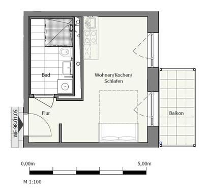 Foto - 1 Zimmer Etagenwohnung zur Miete in Berlin