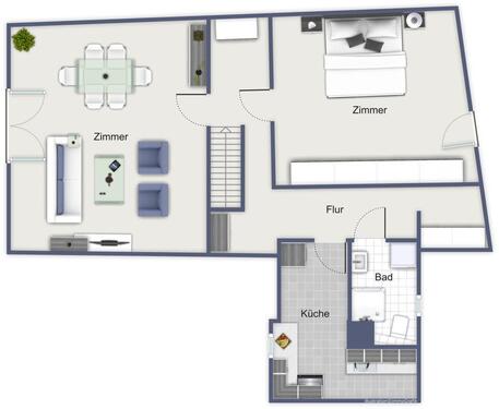 Foto - 2-Zimmer-Wohnung im DG in Ruhiger lage – als WG oder für Paare