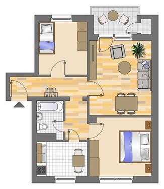 Foto - 3 Zimmer Erdgeschoßwohnung zur Miete in Siegen